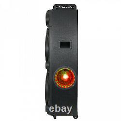 Holiday Party Speaker QFX 12'' DJ Surround LED Lights Bluetooth, 3 Inputs