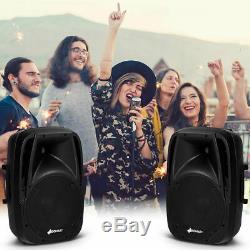 Home Party 10 1600W Powered Speakers Protable with Bluetooth Mic Speaker Stands