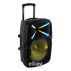 IHome Audio iHPA-1500LT-PK 15 Portable Bluetooth Party Speaker with LED Lights