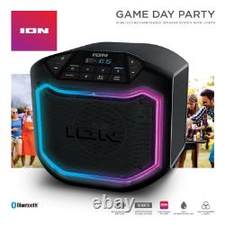 ION Audio Game Day Party Portable Bluetooth Speaker with LED Lighting, Black, Ip