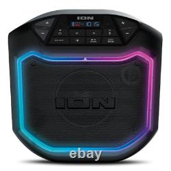 ION Audio Game Day Party Portable Bluetooth Speaker with LED Lighting, Black, Ip