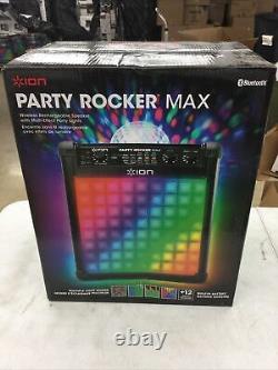 ION Audio Party Rocker Max 100W Portable Wireless Bluetooth Speaker Black NEW