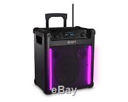 ION Block Rocker Max Bluetooth Speaker Black Parties Outdoor 100 Watts/ Channel