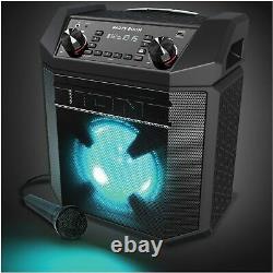 ION Party Boom 100W High-Power Bluetooth Rechargeable Speaker with Mic & Lights