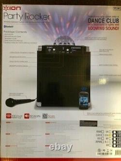 ION Party Rocker/CA iPA22B Light Show Bluetooth 50W, 100ft. Speaker Original NEW
