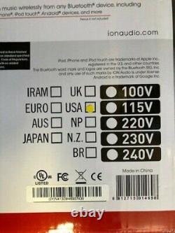ION Party Rocker/CA iPA22B Light Show Bluetooth 50W, 100ft. Speaker Original NEW