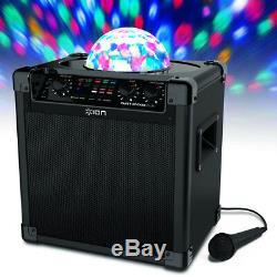 Ion Audio Party Rocker Plus Rechargeable Bluetooth Karaoke Speaker with Lights