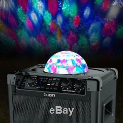 Ion Audio Party Rocker Plus Rechargeable Bluetooth Karaoke Speaker with Lights
