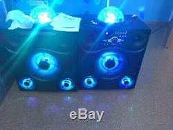 Ion Mega Party Express Speaker Light Show 600W Bluetooth Led FM Radio PA System