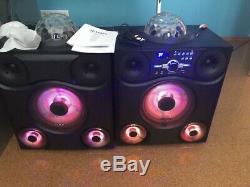 Ion Mega Party Express Speaker Light Show 600W Bluetooth Led FM Radio PA System