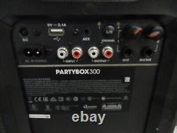 JBL Party box 300 Portable Party Speaker Black Tested #002