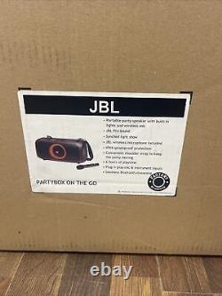 JBL PartyBox On-The-Go A Portable Karaoke Party Speaker, 100W Power (6990)