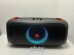 JBL PartyBox On-The-Go Portable Karaoke Party Speaker Black B08HG2YC65 Working