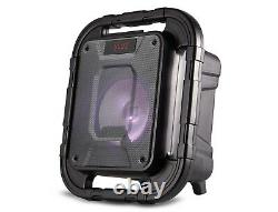 JVC Portable Bluetooth Party Speaker 8 Subwoofer LED Light FM Radio Splashproof