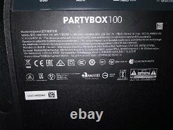 Jbl Party Box 100 Portable Bluetooth Speaker With Charging Cord