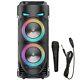 Led Portable Bluetooth Speaker With Mic Wireless Stereo Subwoofer Party Karaoke