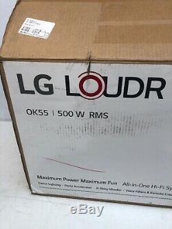 LG OK55 LOUDR Bluetooth Entertainment System Karaoke & DJ Effects Party Speaker