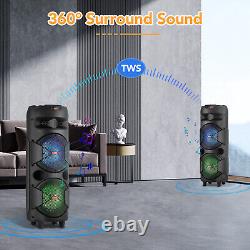 Large Party Bluetooth Speaker Woofer Heavy Bass Stereo Sound Indoor Outdoor Lot