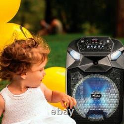 Loud 12 Bluetooth Portable Party Speaker With LED Lights, Remote Control & MIC