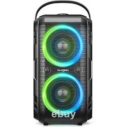 Loud Bluetooth Speakers with Subwoofer, 80W Party Portable Outdoor Speakers