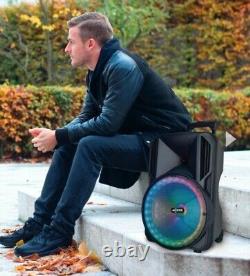Loud Party Speaker 12 Bluetooth with LED FM Radio USB/SD AUX USA Seller