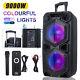 Loud Portable Bluetooth Speaker Dual Sub Woofer Heavy Bass Sound Party System