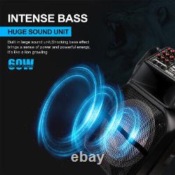 Loud Portable Bluetooth Speaker Dual Sub woofer Party Heavy Bass Sound System US