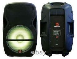 MR DJ PARTYPACK Portable 15'' Bluetooth KARAOKE Party PA DJ Audio Speaker Stand