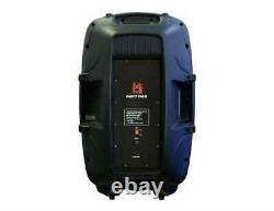 MR DJ PARTYPACK Portable 15'' Bluetooth MP3 KARAOKE Party PA DJ Audio Speaker