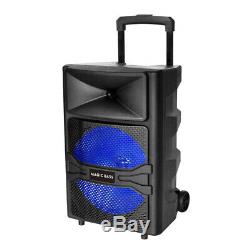 MagicBass MG-1201 Rechargeable Karaoke Party Speaker System with Bluetooth 3000W