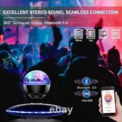 Magnetic Levitating Bluetooth Speaker, Floating Speaker with Party Black