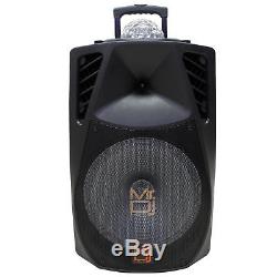 Mr. Dj 15 3000W 2-Way LED Accent Bluetooth FM SD USB Portable Radio Speaker