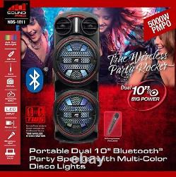 NAXA NDS-1011 Portable Dual 10 Bluetooth Party Speaker Buy direct from NAXA