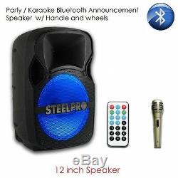 NEW BIG Karaoke Bluetooth Party DJ Speaker with Wheels for iPhone 6 6s 7 7s 8 Plus