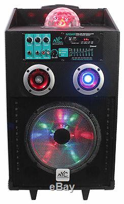 NYC Acoustics N10AR 10 Home Theater Bluetooth Speaker with Party Lights+Mic