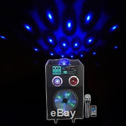 NYC Acoustics N10AR 10 Rechargable Powered Speaker w Bluetooth Party Lights/Mic