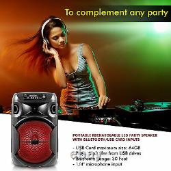 New Technical Pro 1000 W Portable LED Bluetooth Party Speaker withUSB, SOLD AS 4