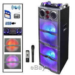 New beFree Sound Double 10 Inch Subwoofer Bluetooth Portable Party Speaker with