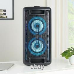 Onn. Wireless Portable Bluetooth Large Party Speaker With LED Lighting 160W Peak