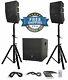 Pa Speaker Stands Pair System Bluetooth Outdoor Dance Party Microphone 12 In Set
