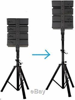 PA Speaker Stands Pair System Bluetooth Outdoor Dance Party Microphone 12 In Set