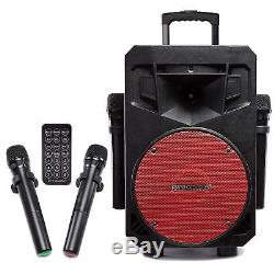 PA System with LED Party Lights Wireless Portable Bluetooth 12 Audio Speaker