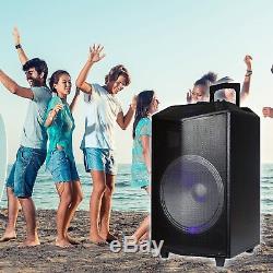 PKL105 1500W 15 inch Power Party Bluetooth / USB / Rechargeable Portable Speaker