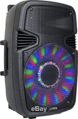 PLS 15 800W Active Speaker PA Sound System Bluetooth Stand +Wireless Microphone
