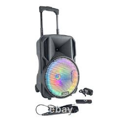 PLS PARTY-10RGB Portable Battery Speaker Bluetooth Sound System Garden Party