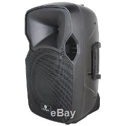 PRORECK Portable 12 Inch 1000W 2-Way Powered PA Speaker System Bluetooth/USB/LED
