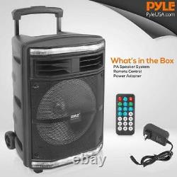 PYLE-PRO PPHP1044B 10 Bluetooth PA Speaker System with Flashing Party Lights