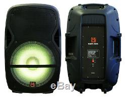 Pair Professional 4000W Power DJ PA BT 15 Speakers -Link Both Wirelessly-2 PCS