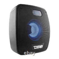 Pair of DS18 TLV6 6.5 Amplified Bluetooth & TWS LED Self Powered Party Speaker