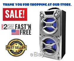 Party Speaker System Bluetooth Big Led Portable Huge Stereo Sound Tailgate Loud